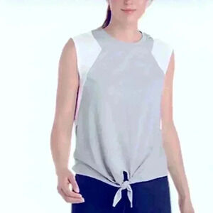 Eddie Bauer Willpower tie front exercise T-shirt